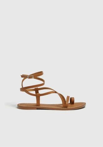 Flat Back Strap Sandals.